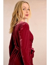 Asymmetrical velvet dress