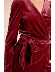 Asymmetrical velvet dress