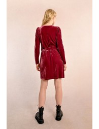 Asymmetrical velvet dress