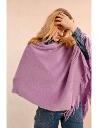 Soft fringed poncho