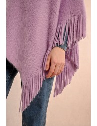 Soft fringed poncho