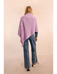 Soft fringed poncho