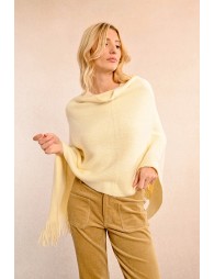 Poncho doux à franges