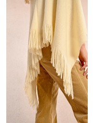 Soft fringed poncho