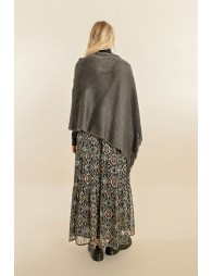 Soft fringed poncho