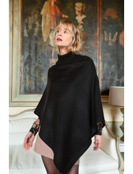 Triangle turtleneck poncho