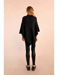 Triangle turtleneck poncho