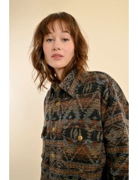 Oversized printed overshirt