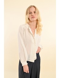 Ruffled collar blouse