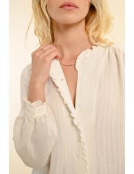 Ruffled collar blouse