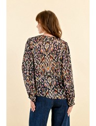 Oversized printed blouse