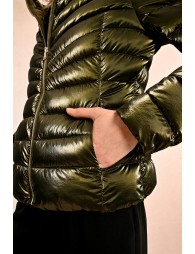 Short iridescent down jacket