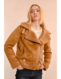 Suedette bomber jacket