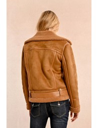 Suedette bomber jacket