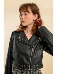 Blouson court style motard