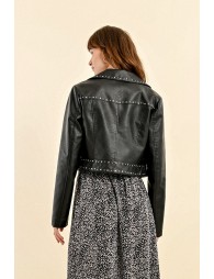 Blouson court style motard