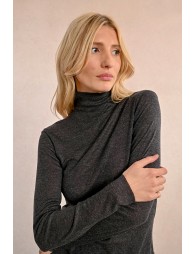 Pull en jersey fin, col roulé