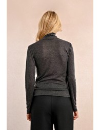 Pull en jersey fin, col roulé