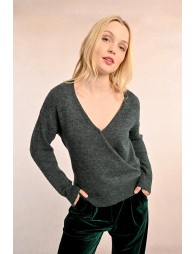 Soft knit wrap sweater