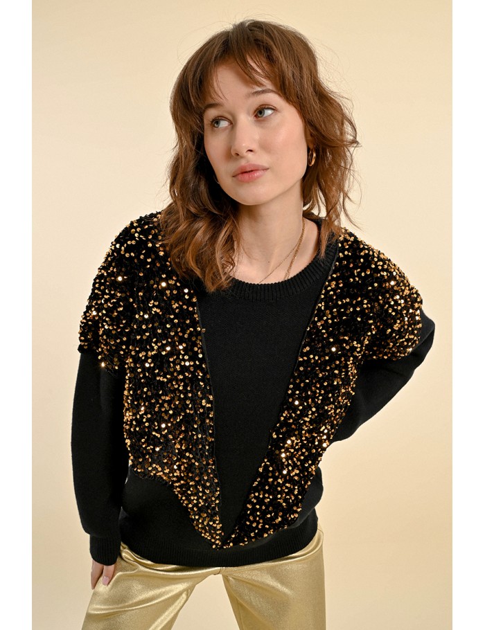 Sweater with sequins