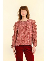 Blouse en voile imprimé