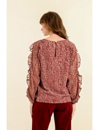 Printed voile blouse