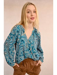 Loose paisley print blouse