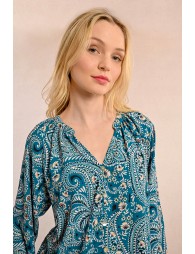 Loose paisley print blouse