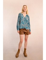 Loose paisley print blouse