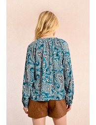 Loose paisley print blouse