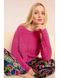 Plush knit sweater