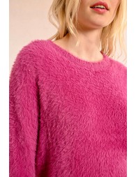 Plush knit sweater