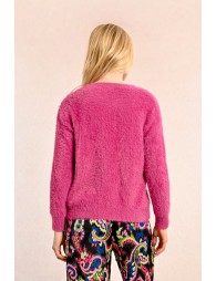 Plush knit sweater