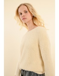 Plush knit sweater