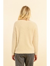 Plush knit sweater