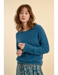 Plush knit sweater