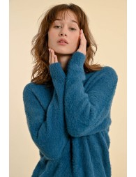 Plush knit sweater