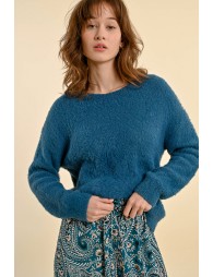 Plush knit sweater