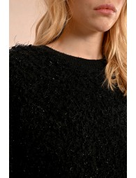 Mixed and textured knit sweater