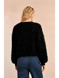 Mixed and textured knit sweater