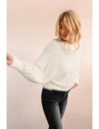 Batwing sleeve and sequin sweater