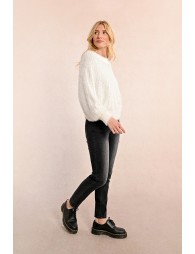 Batwing sleeve and sequin sweater