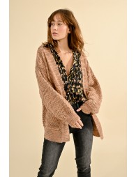 Gilet oversize en maille chenille