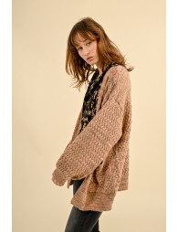 Gilet oversize en maille chenille