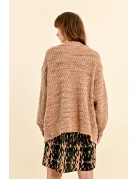 Oversized chenille knit cardigan