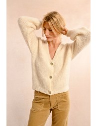 Knitted vest, V-neck