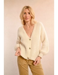 Knitted vest, V-neck