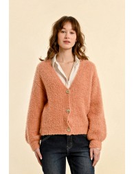 Knitted vest, V-neck