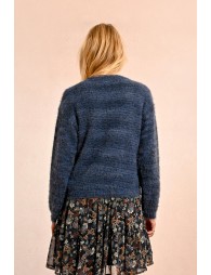 Brushed knit sweater