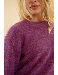 Brushed knit sweater